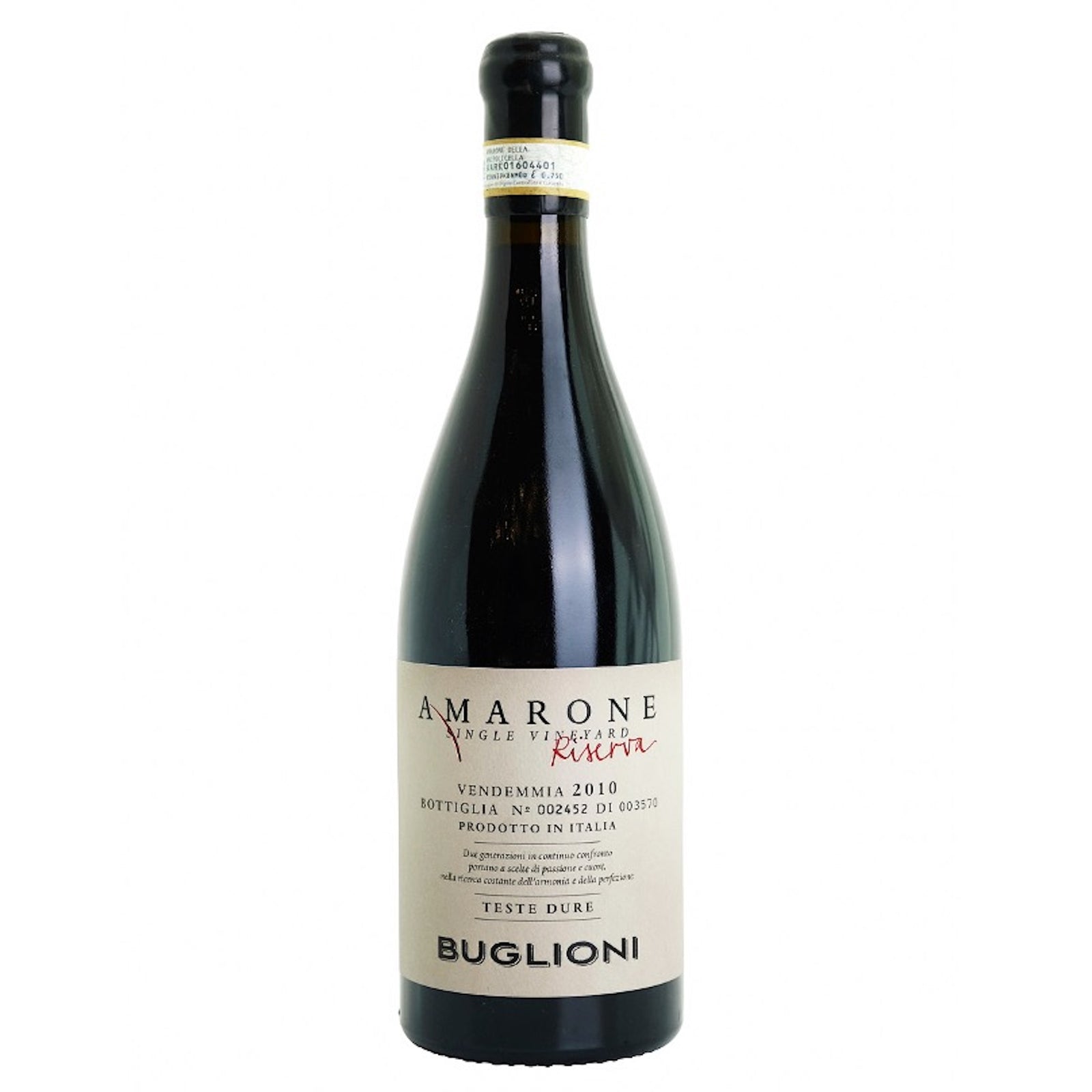 BUGLIONI Teste Dure Amarone Della Valpolicella Classico Riserva 2010