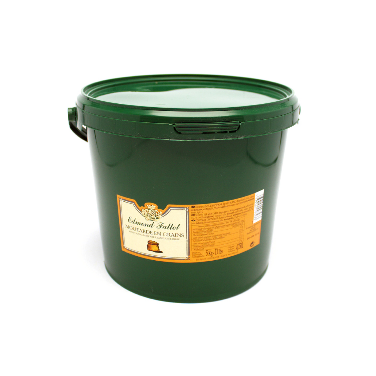 EDMOND FALLOT Moutarde en Grains Seau Plastic 5 kg
